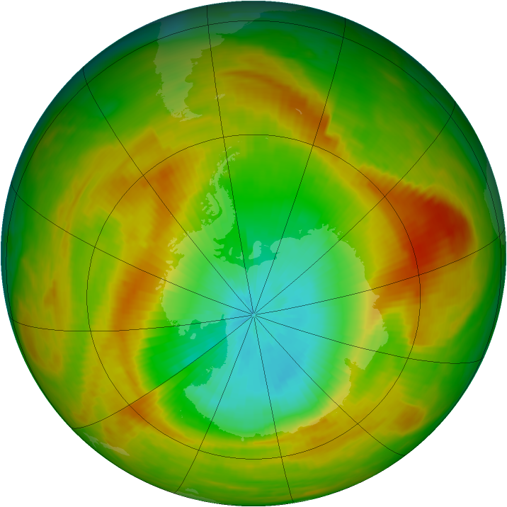 Antarctic ozone map for 08 November 1979